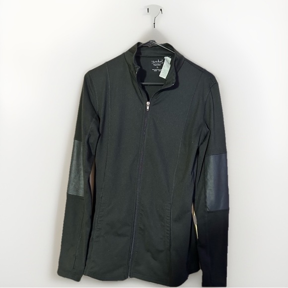 Isabel & Ingrid Maternity Black Zip Up Active Jacket Women’s Sz Large Pr… - Picture 1 of 6